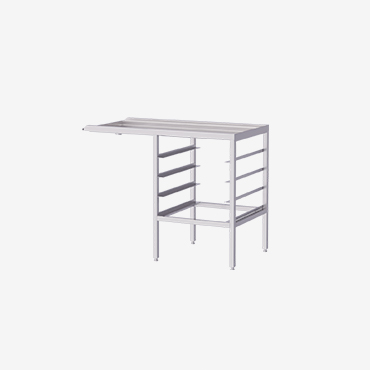 Dishwasher tables and shelves